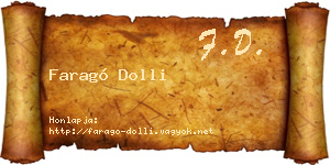 Faragó Dolli névjegykártya